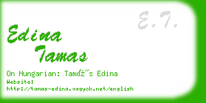 edina tamas business card